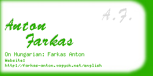 anton farkas business card